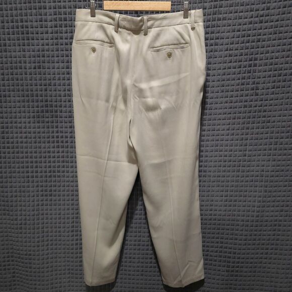 TommyBahama Silk Khaki Dress Pants 34x31 Beach Wedding Boho Preppy Old Money - Picture 7 of 16